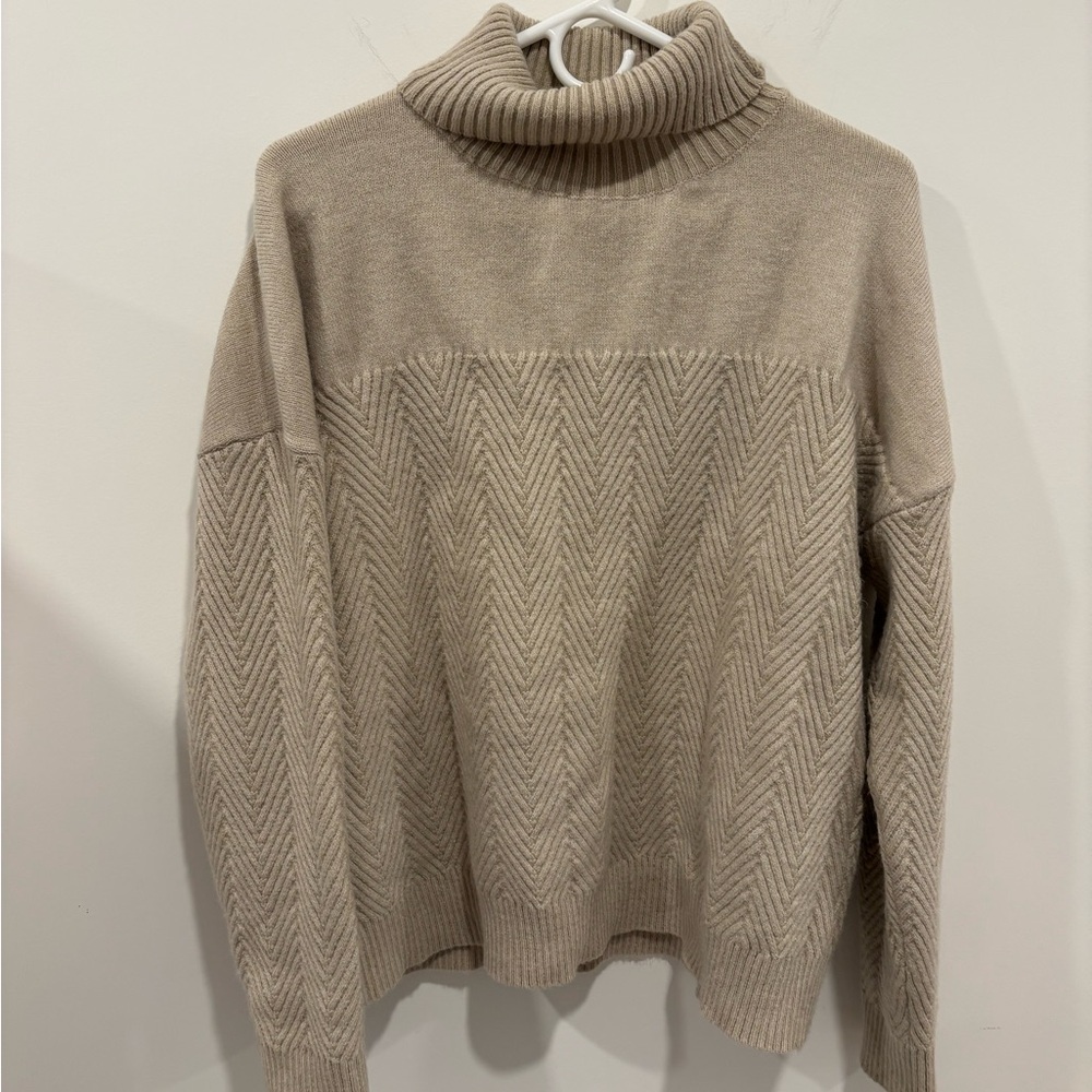 Elegant Taupe Turtleneck Sweater